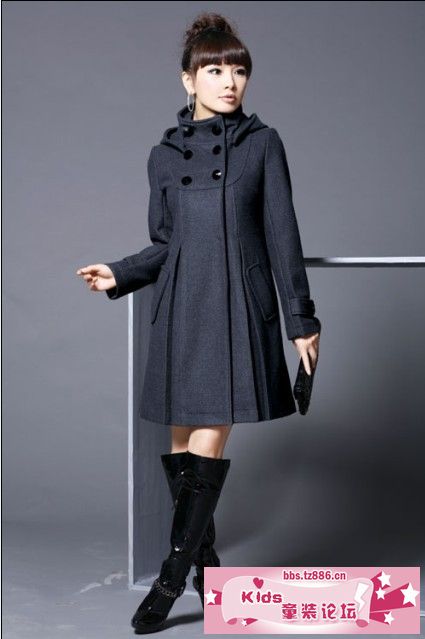 88579 冬装新款韩版女装双排扣带帽羊毛呢大衣长外套 (3).jpg